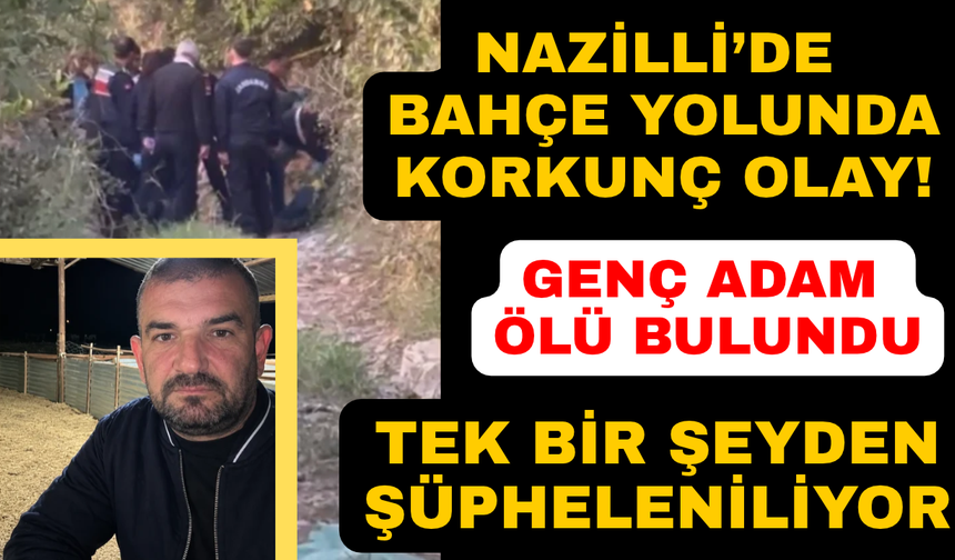 Aydın'da genç adam bahçe yolunda ölü bulundu