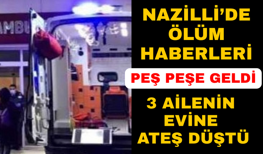 Aydın'da peş peşe ölümler aileleri yasa boğdu