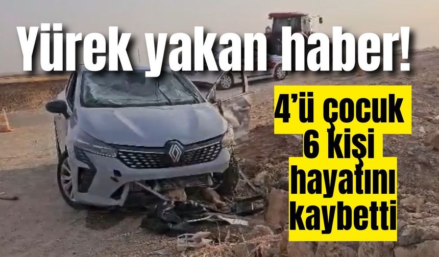 Sulama kanalına devrilen otomobilde acı bilanço: 6 ölü