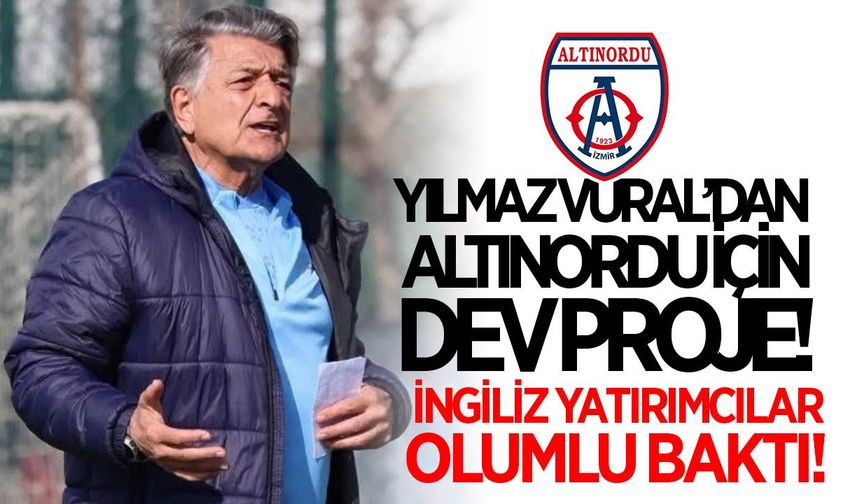 Yılmaz Vural'dan Altınordu için ingiliz formülü!