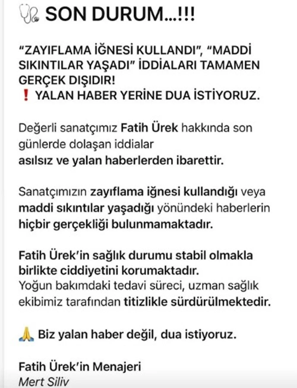 Fatih Ürek’in Sağlık Durumu Hakkında Yeni Açıklama (4)