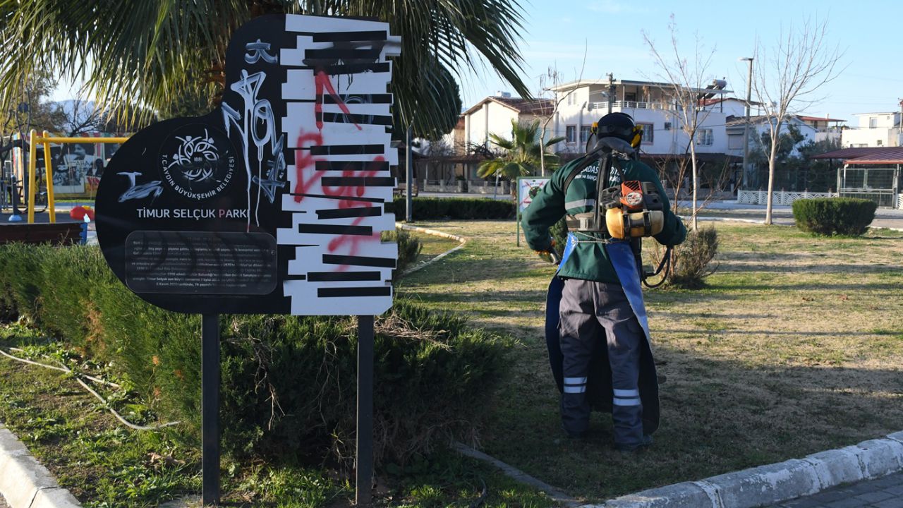 İhmal Edilen Parklara Kuşadası Belediyesi’nden Bakım Hamlesi3