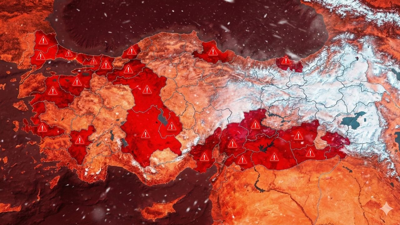 Meteoroloji Türkiye haritasını kırmızıya boyadı! 18 il için alarm verildi