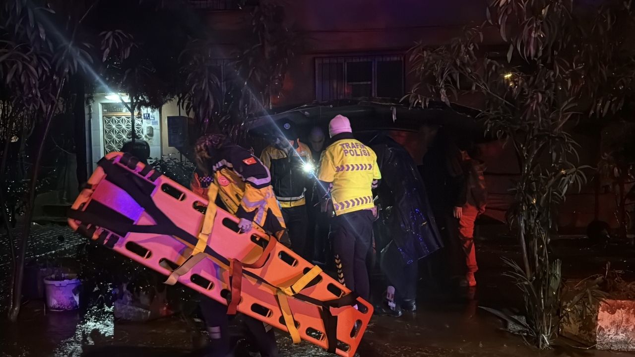 Aydın’da Çam Ağacı Otomobilin Üzerine Devrildi 2 Yaralı1