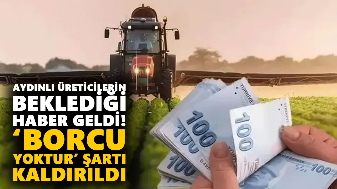 Aydınlı üreticilerin beklediği haber geldi! ‘Borcu yoktur’ şartı kaldırıldı