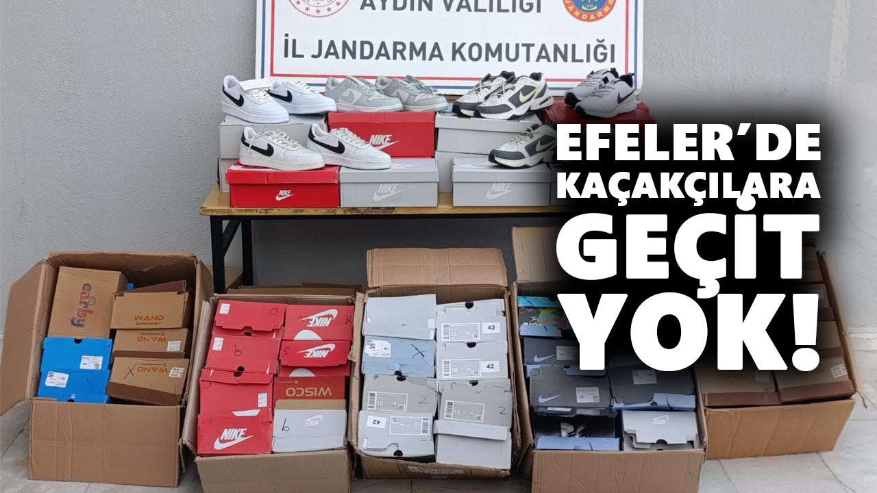 Efeler’de kaçakçılara geçit yok! Araçtan sahte ayakkabılar çıktı