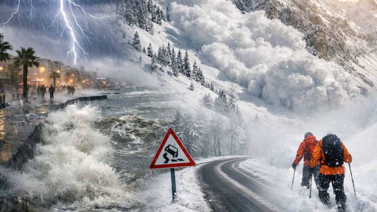 Meteoroloji 20 il için sarı kodlu uyarı verdi! Kuvvetli yağış ve çığ tehlikesi var