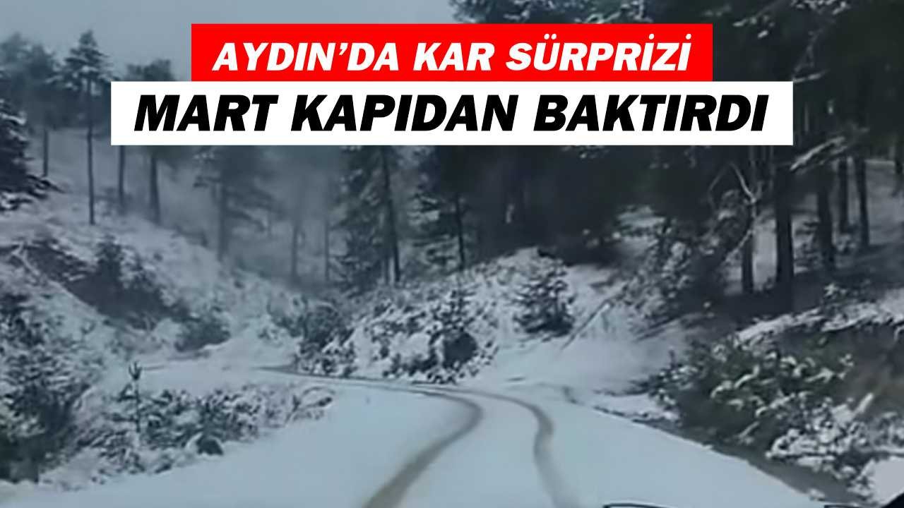 Aydın'da kar sürprizi: Mart kapıdan baktırdı