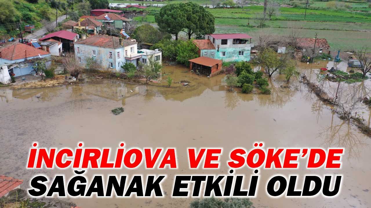 Aydın'da sağanak yağmur sonucu akarsular taştı, ev ve iş yerlerini su bastı