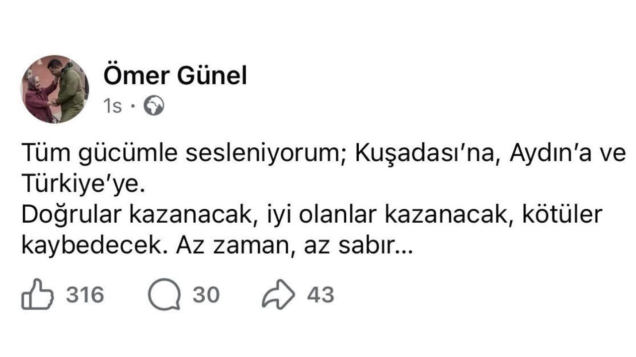 Başkan Günel’den Destekçilerine Mesaj1