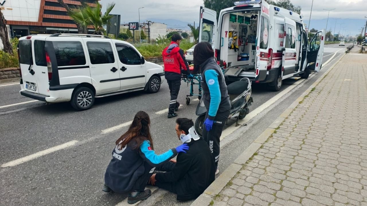 Nazilli'de Motosiklet Kazası1 Kişi Yaralandı