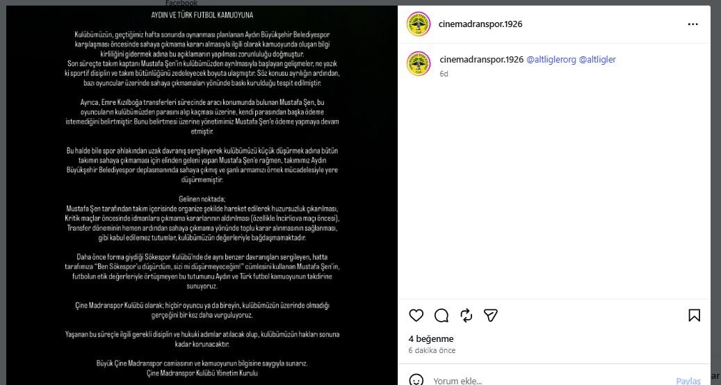 Açiklama Çi̇ne Madranspor