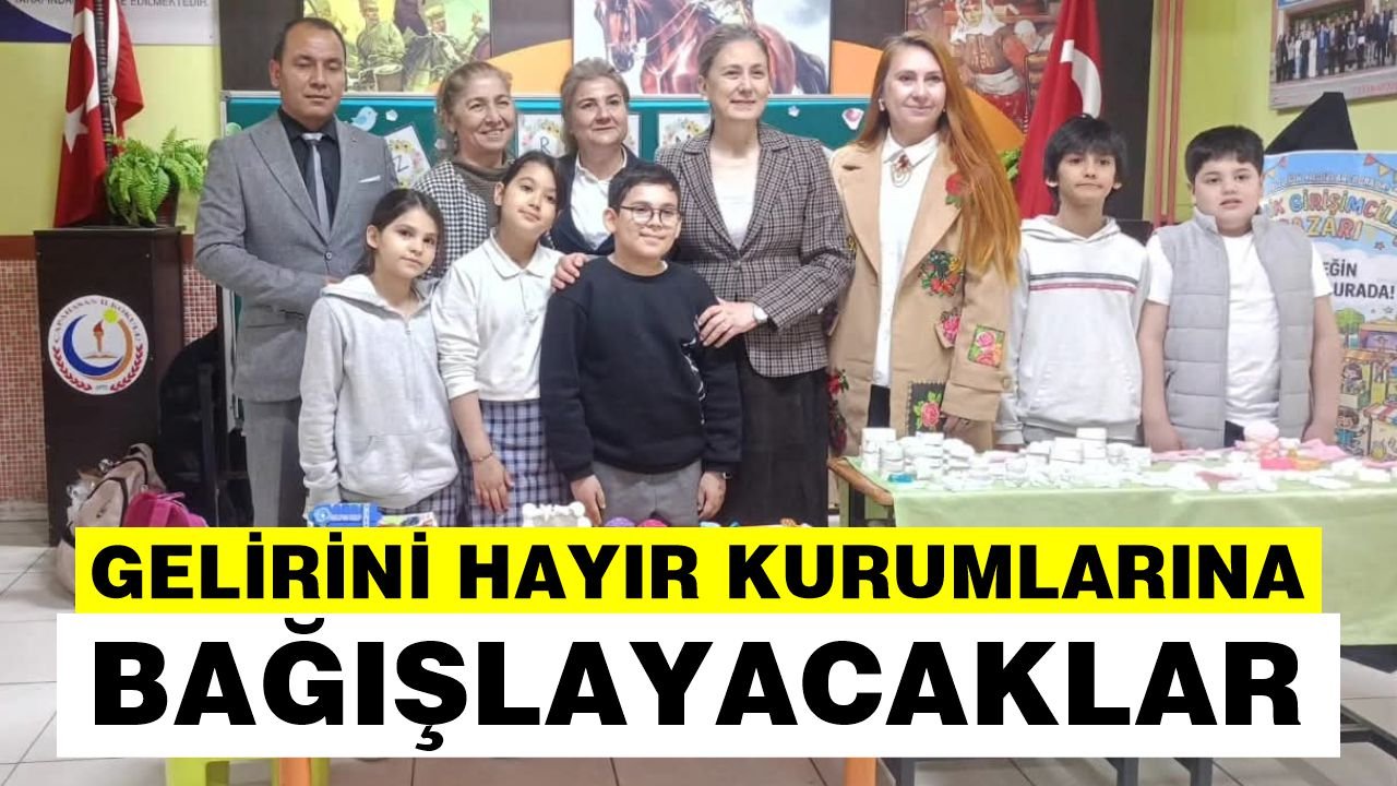 Çapahasan İlkokulu'da  minik girişimciler pazarı