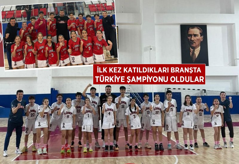 Aydın Lider Okulları ilk kez katıldığı branşta şampiyonluğa ulaştı