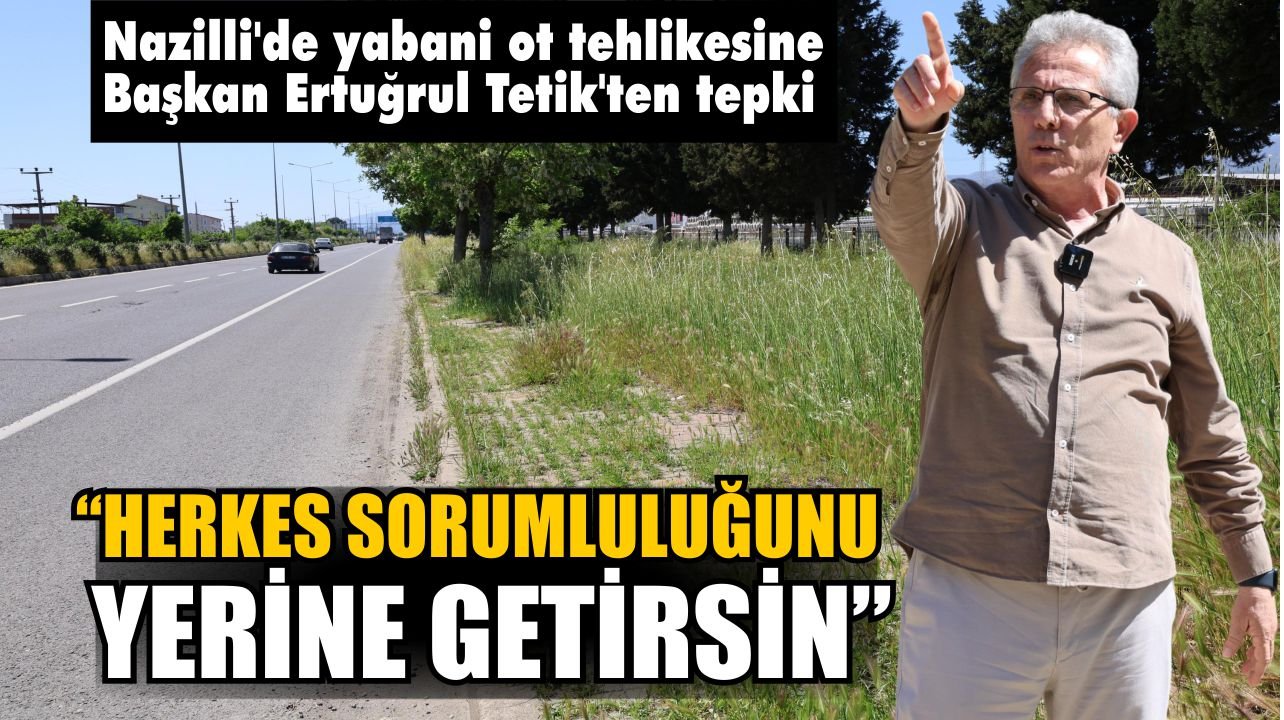 Nazilli’de 2 metrelik yabani otlar tehlike saçıyor