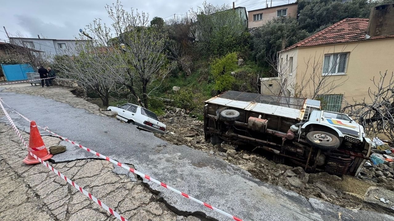 Söke’de Şiddetli Yağış Sonrası Istinat Duvarı Çöktü2