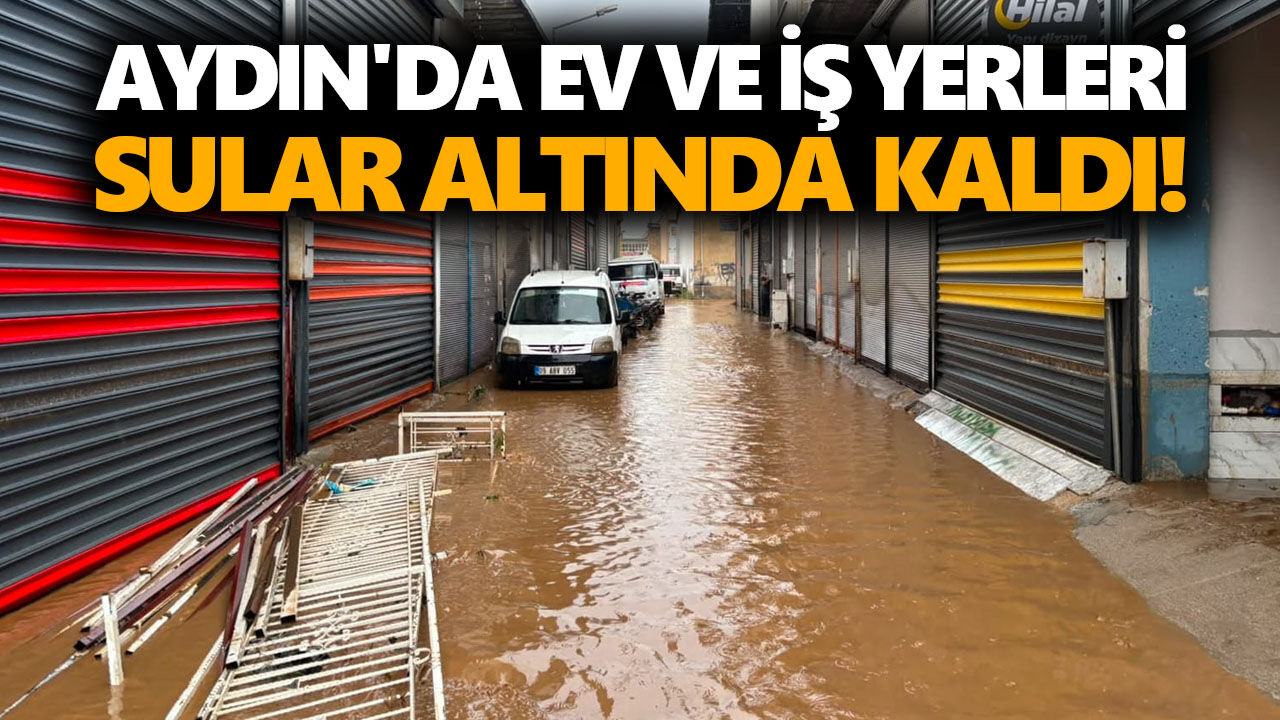 Aydın'da ev ve iş yerlerini su bastı!