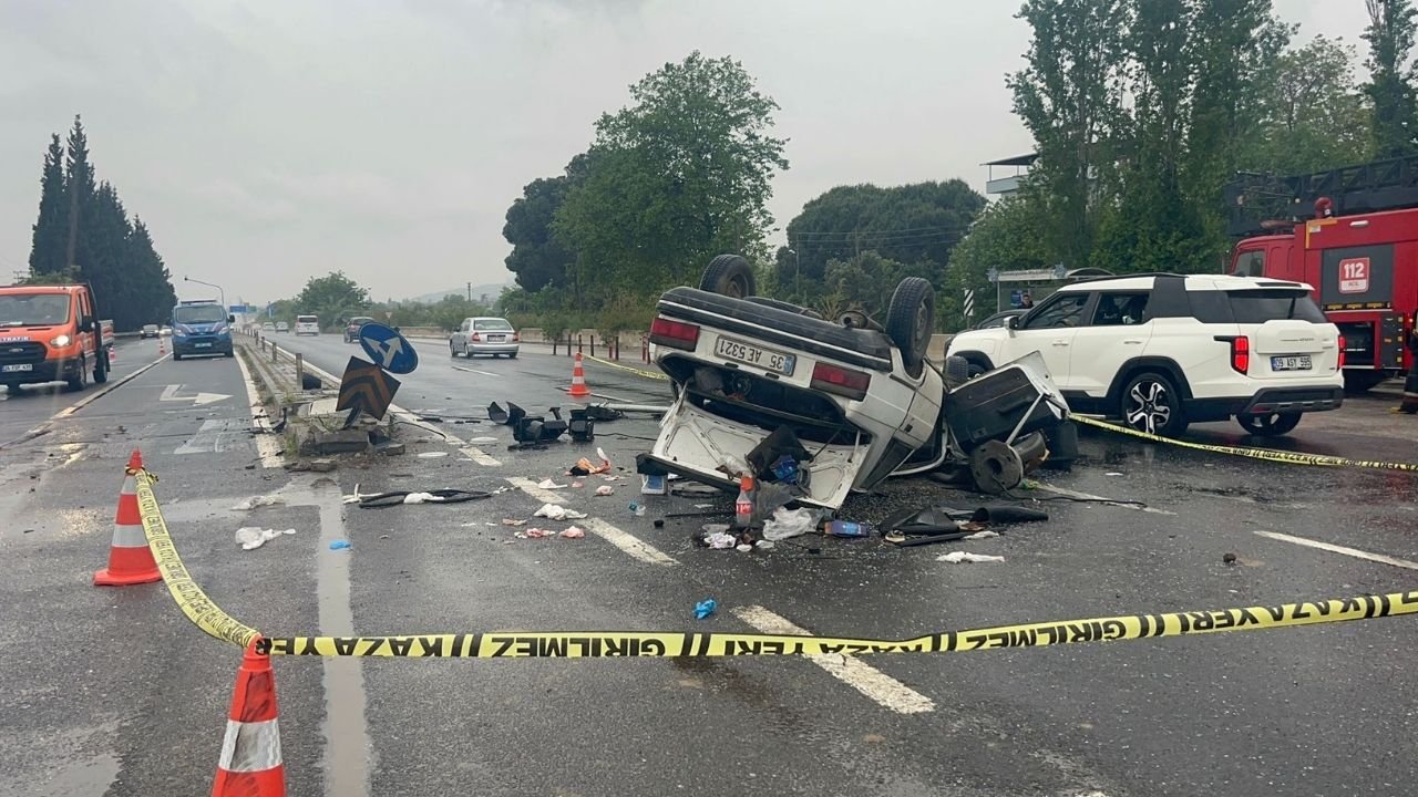 Aydın’da Feci Kazaotomobil Takla Attı, 6 Kişi Yaralandı01