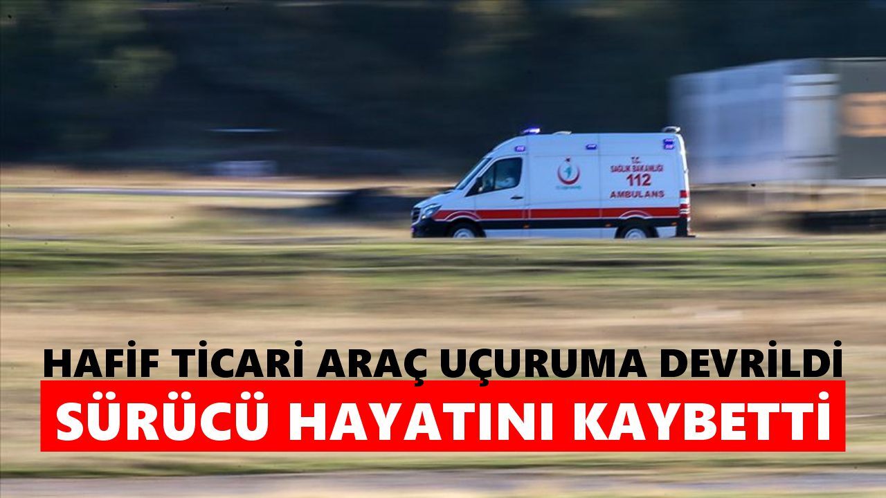 Hafif ticari araç uçuruma devrildi, sürücü hayatını kaybetti