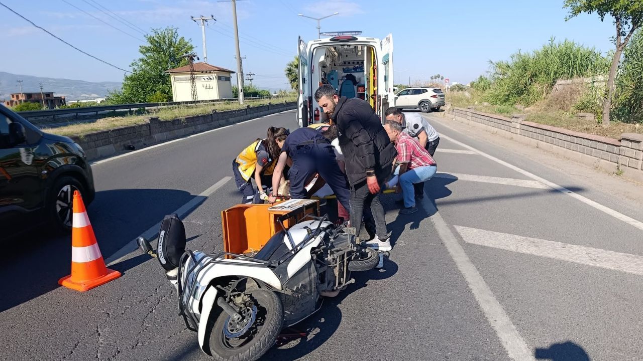 Nazilli’de Motosiklet Savruldu 2 Yaralı2