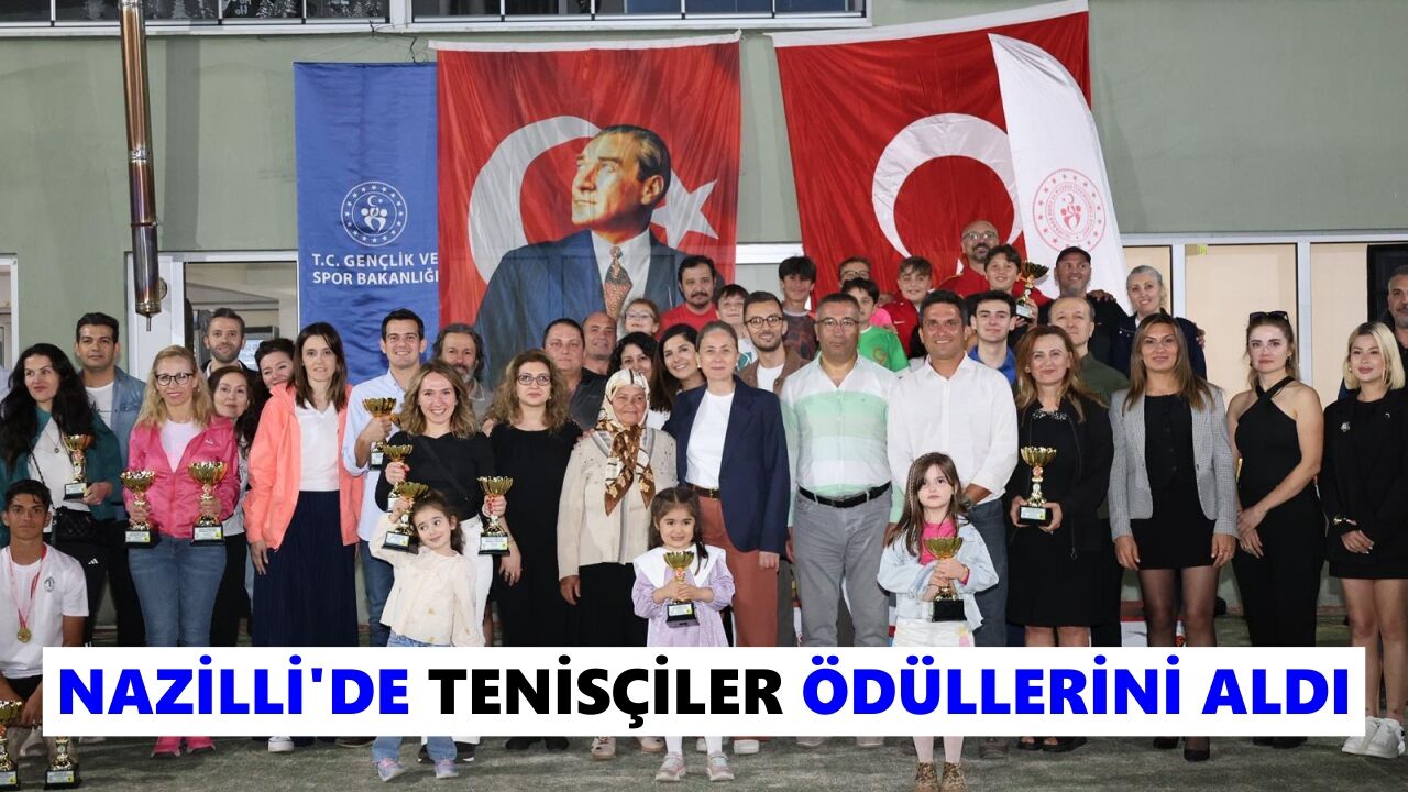 Nazilli'de tenisçiler ödüllerini aldı