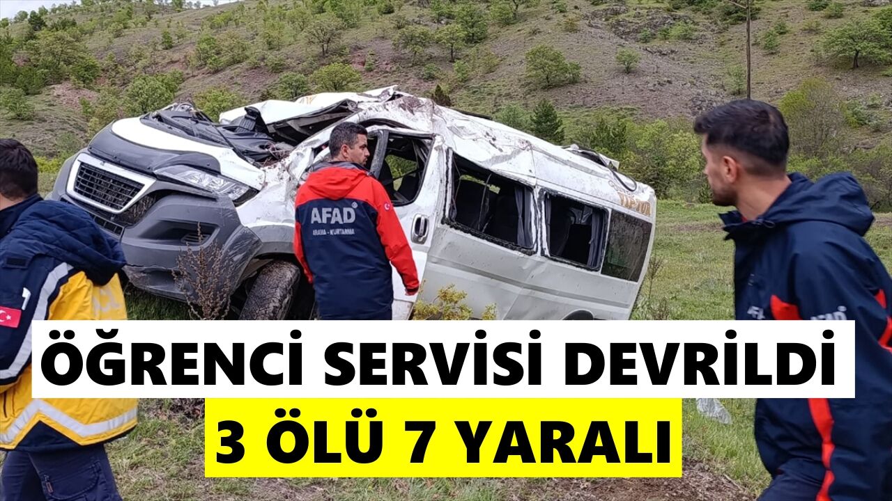 Öğrenci servisi devrildi: 3 ölü 7 yaralı