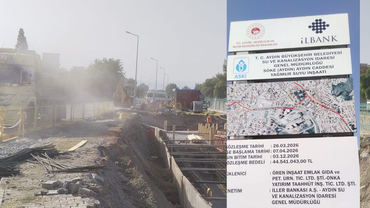 Söke’de Yağmur Suyu Kanalı Projesinde Ilk Kazma Vuruldu3