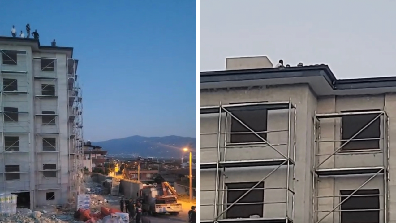 Alacağını Alamayan Işçi Çatıya Çıktı-1
