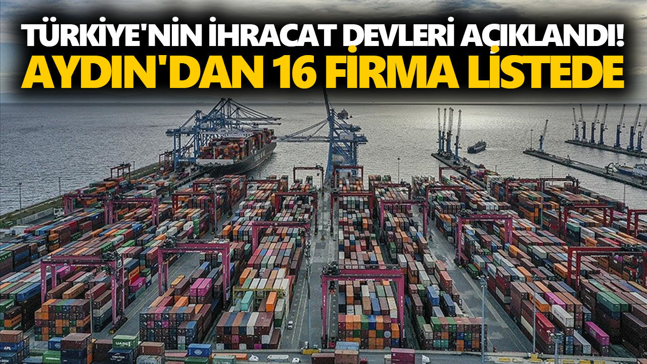 Türkiye'nin ihracat devleri açıklandı! Aydın'dan 16 firma listede
