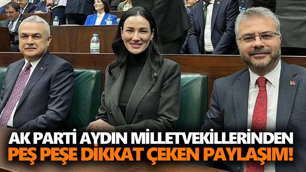 AK Parti Aydın milletvekillerinden peş peşe dikkat çeken paylaşım!