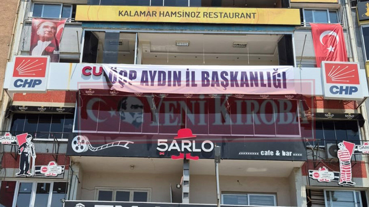 Aydin Chp İl Başkanliği Bi̇nasina Öçp Pankarti Asildi