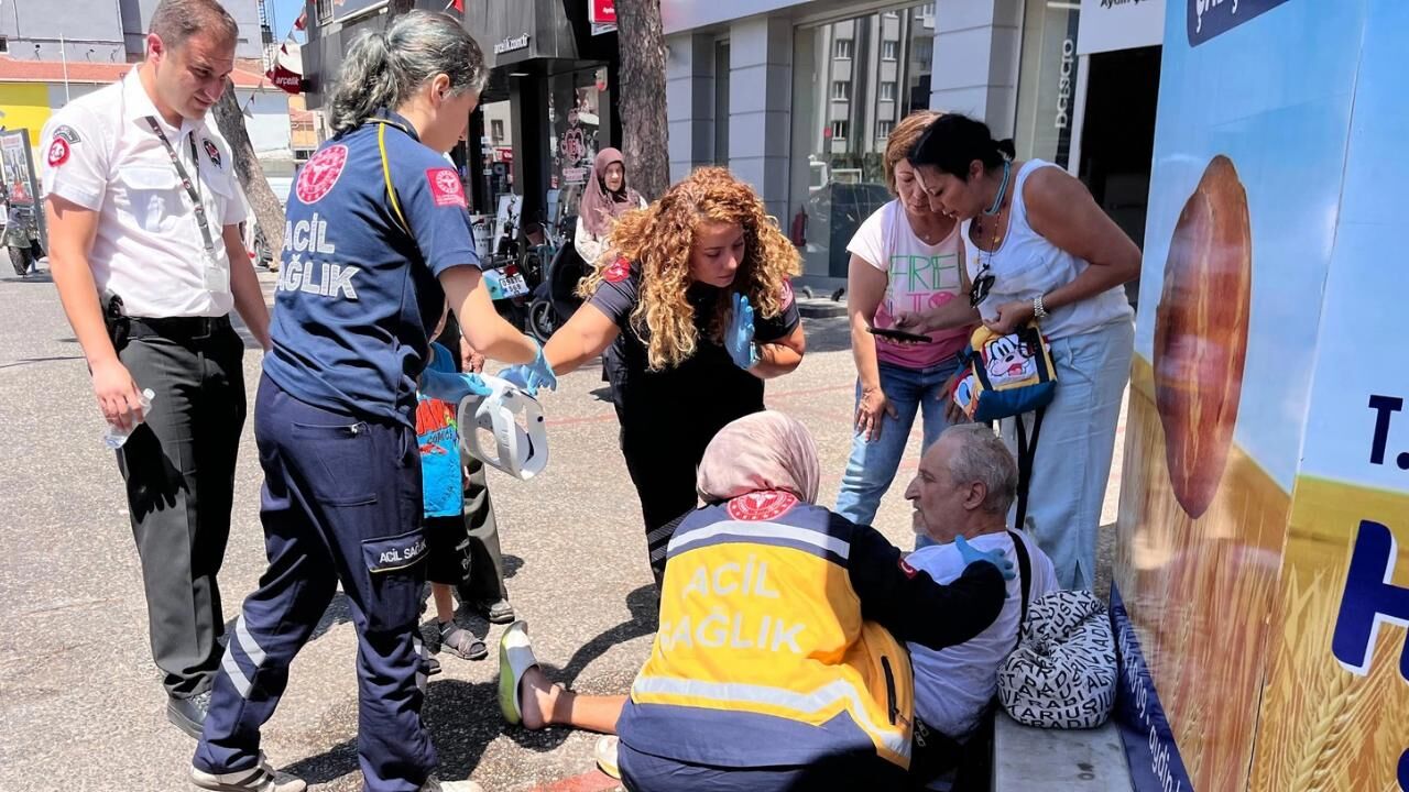 Aydın’da yola dökülen mıcır faciaya davetiye çıkardı! Motosiklet sürücüsü yaralandı-2