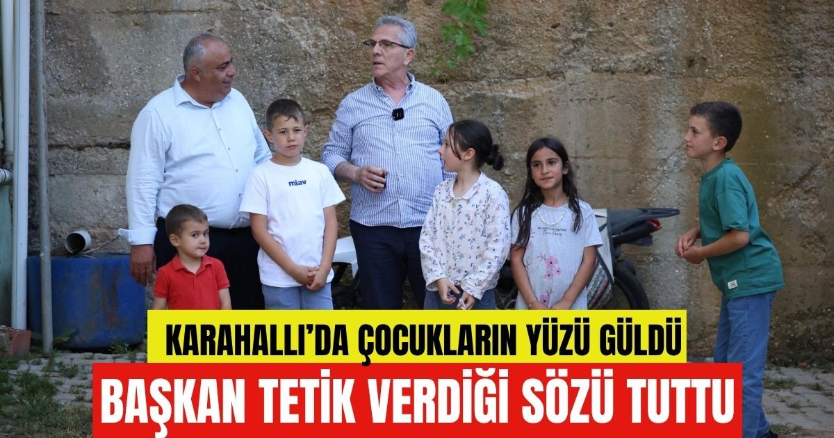 Karahallı’da çocukların yüzü güldü